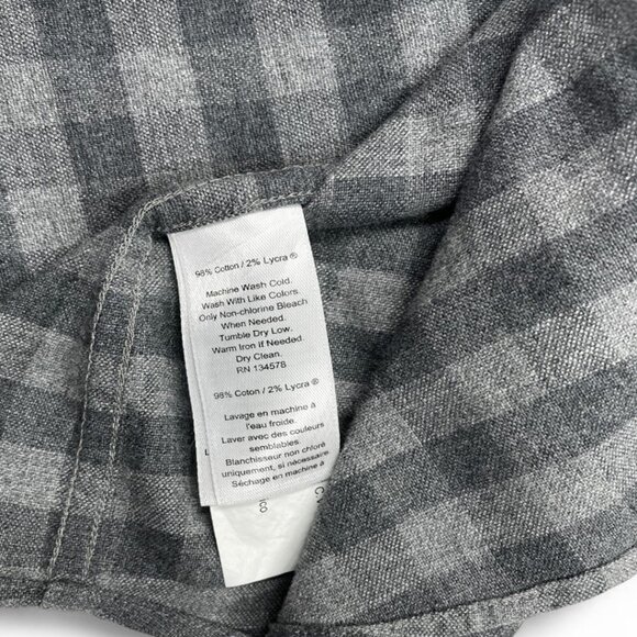 Vineyard Vines Gray Slim Fit Murray Cotton Plaid Button Down Shirt Men's Small - Picture 7 of 8